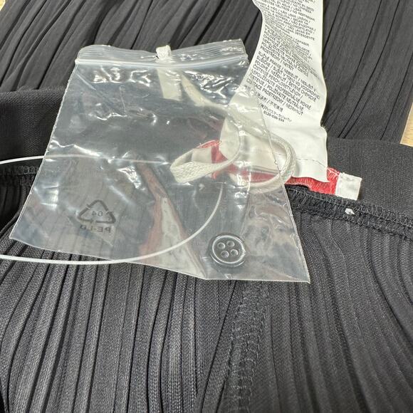 Max Mara Leisure NWOT Cacio Black Trousers Size XL High Rise Pleated Wide Leg - Picture 7 of 10